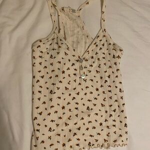 Cream/floral Tilly’s tank top size S